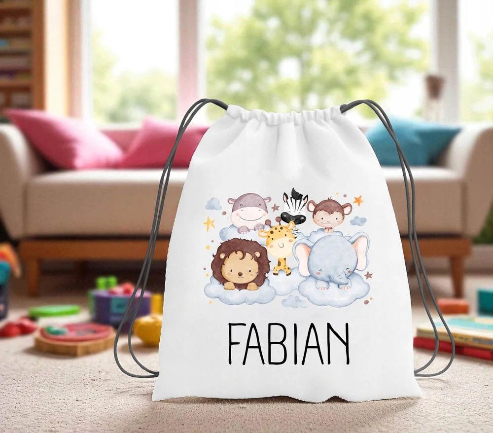 Bez Marki Personalizuotas maišelis su vardu vaikams mokyklai, darželiui