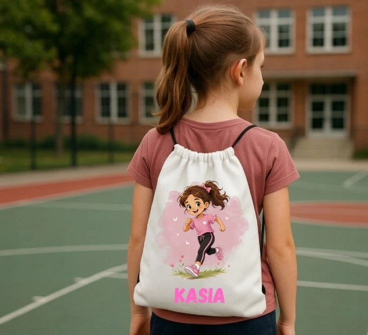 Bez Marki Personalizuotas maišelis su vardu vaikams mokyklai, darželiui