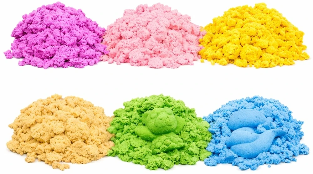 Bez Marki Piasek Kinetyczny 3kg Magiczny Rinkinys Foremki Łopatka Piaskownica Dzieci XL