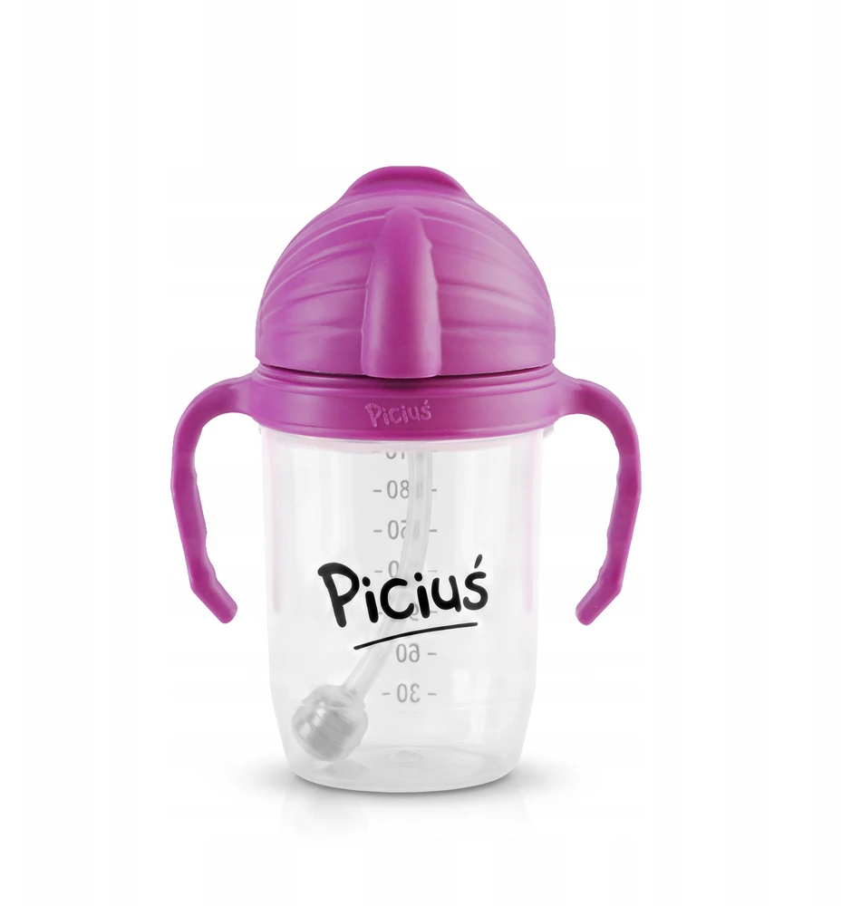 Bez Marki Piciuś Sippy buteliukas vaikams su svertu šiaudeliu 240 ml 6m+ FIG