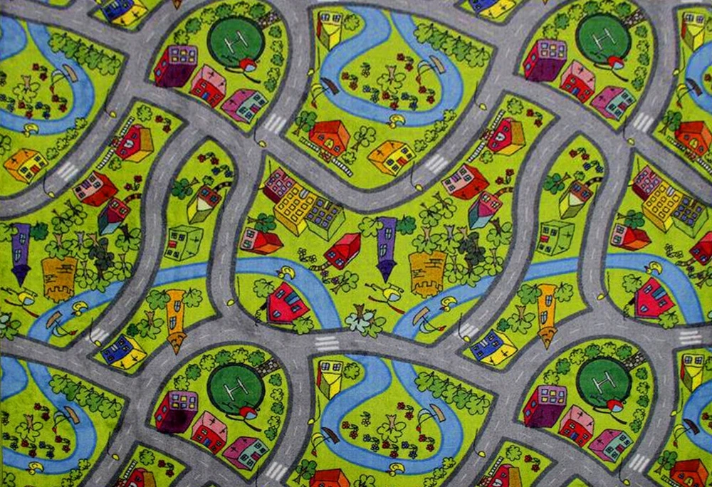 Bez Marki PIĘKNY DYWAN DZIECIĘCY 200x250 - ULICZKI - FARMA