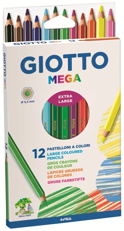 Bez Marki Pieštukai GIOTTO MEGA 12sp F225600 FILA