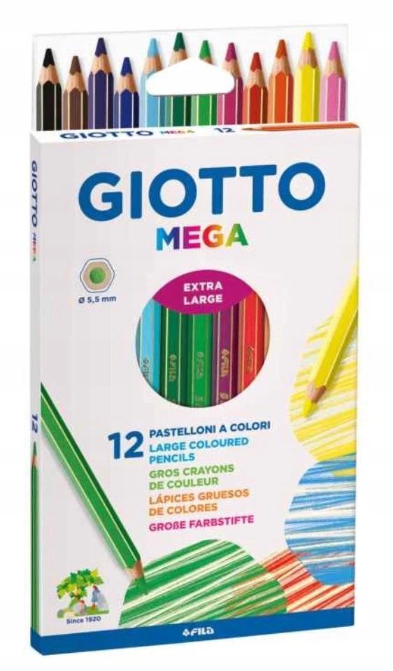 Bez Marki Pieštukai GIOTTO MEGA 12sp F225600 FILA