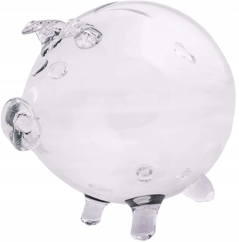 Bez Marki PIGGY GLASS PINIGŲ DĖŽUTĖ DOVANA STIPRUS STIKLAS DIDELIS