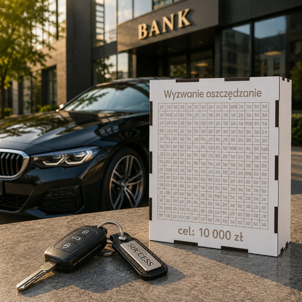Bez Marki Piggy kastelė 10 000 PLN, pažymėta taupyklė, medinė kartelė