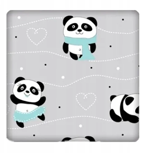 Bez Marki Pilkas pagalvės užvalkalas su mažosiomis pandomis 40x40 cm - 2 vnt