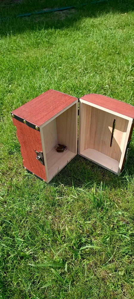 Bez Marki Pinigų dėžutė Medinė dėžutė, skrynia, pakabinama spyna dovanai, 14,5 cm