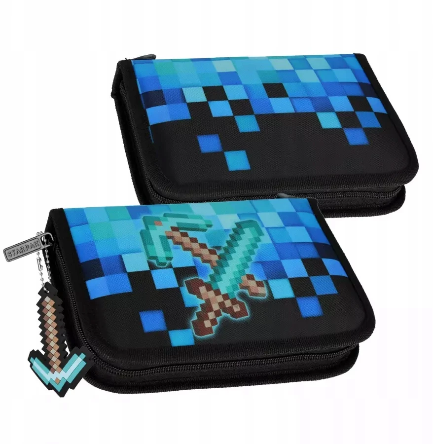 Bez Marki PIORNIK MINECRAFT Z WYPOSAZENIEM SZKOLNY PODWOJNY PIKSELE Žaidimas DLA CHLOPCA