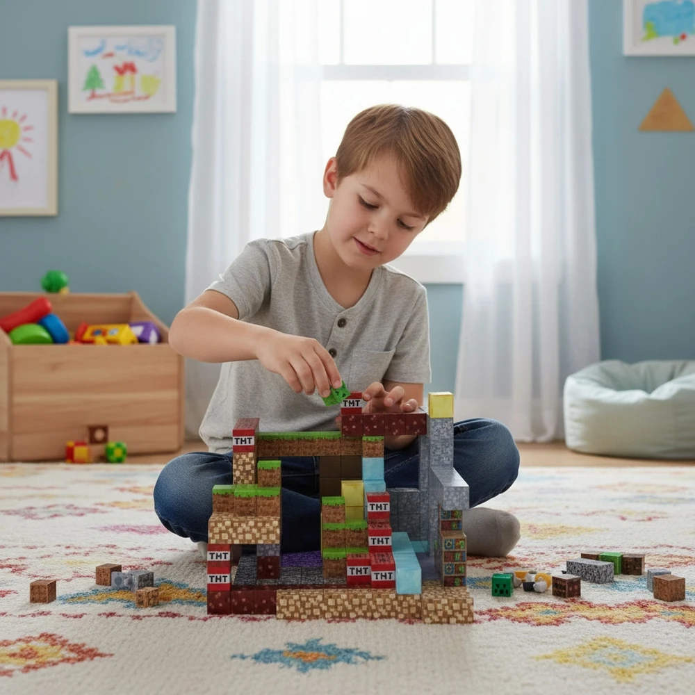 Bez Marki PIXEL Magnetiniai statybiniai blokeliai Statybiniai kubeliai Vaikams 220 vnt