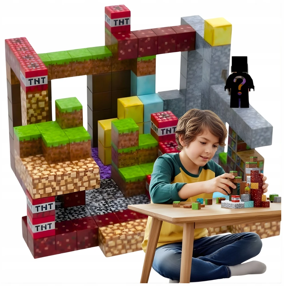 Bez Marki PIXEL Magnetiniai statybiniai blokeliai Statybiniai kubeliai Vaikams 220 vnt
