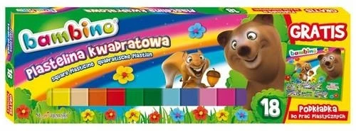 Bez Marki Plastelina Bambino 18 spalvų - minkšta, nelipni, saugi vaikams