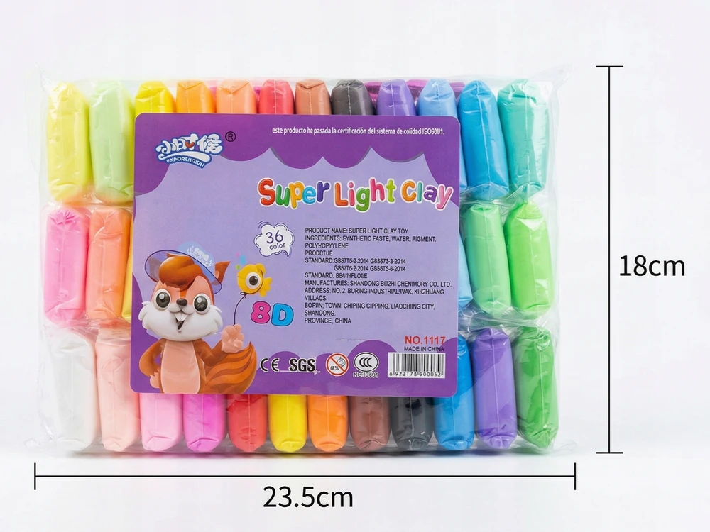 Bez Marki Plastelinos rinkinys 36 spalvos, 230g, vaikams, modeliavimo masė