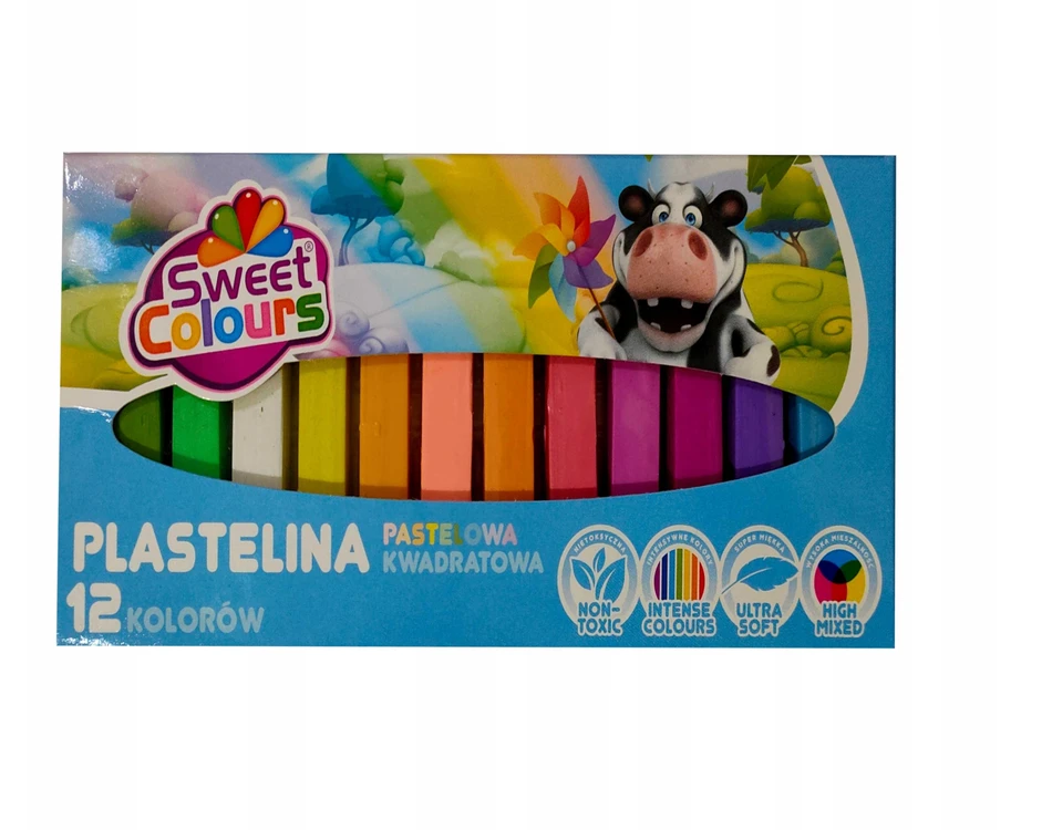 Bez Marki Plastelinos rinkinys vaikams, 12 pastelinių spalvų, minkšta