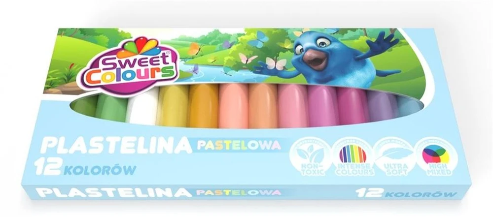 Bez Marki Plastelinos rinkinys vaikams, 12 pastelinių spalvų, minkšta