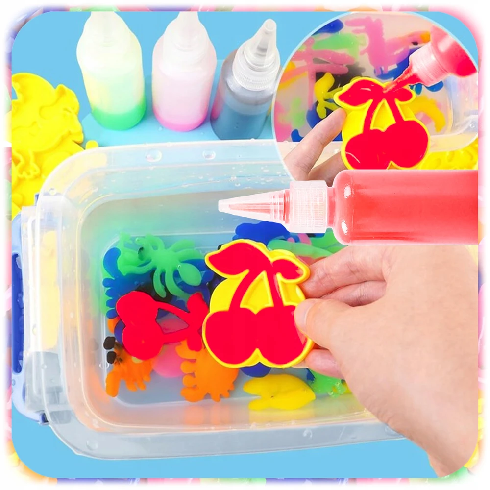 Bez Marki PLASTIKOS PASTA DAŽYMAI ANT VANDENS CREATIVE DIY AQUA GEL VAIKAMS