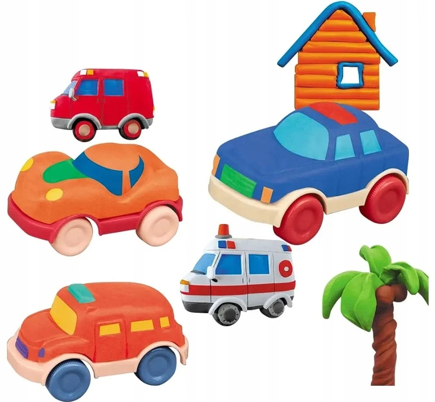 Bez Marki PLASTIKOS PASTOS MOLIS RINKINYS AUTOMOBILIAI AUTOMOBILIAI KŪRYBINĖS LINKSMĖS VAIKAMS