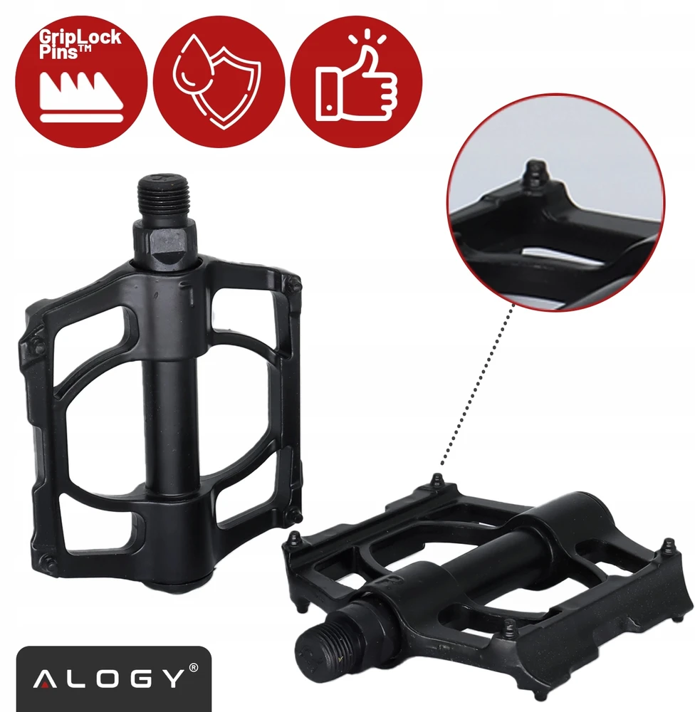 Bez Marki PLATFORMINIAI DVIRAČIO PEDALAI ALUMINIUMINIAI MTB BMX KAIŠČIAI 9/16" LIGHT UNIVERSAL