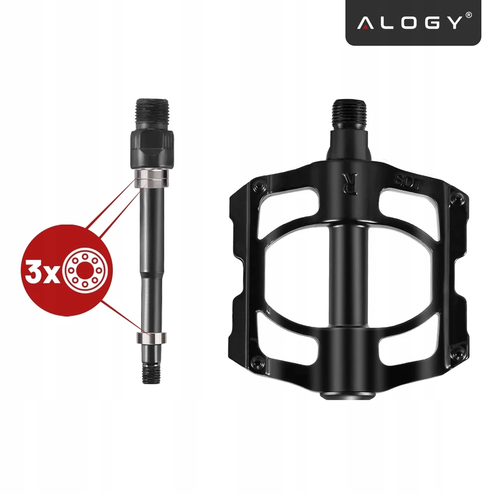 Bez Marki PLATFORMINIAI DVIRAČIO PEDALAI ALUMINIUMINIAI MTB BMX KAIŠČIAI 9/16" LIGHT UNIVERSAL