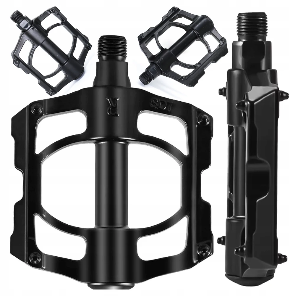 Bez Marki PLATFORMINIAI DVIRAČIO PEDALAI ALUMINIUMINIAI MTB BMX KAIŠČIAI 9/16" LIGHT UNIVERSAL