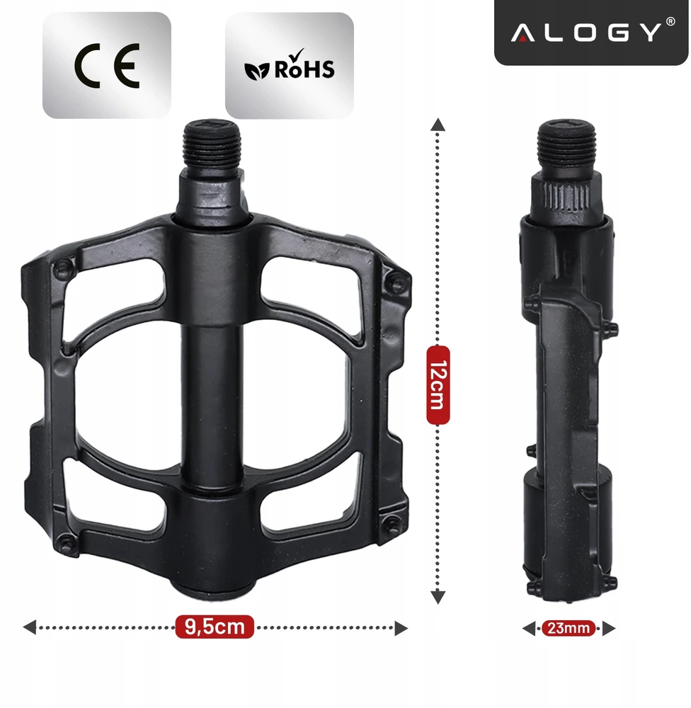 Bez Marki PLATFORMINIAI DVIRAČIO PEDALAI ALUMINIUMINIAI MTB BMX KAIŠČIAI 9/16" LIGHT UNIVERSAL