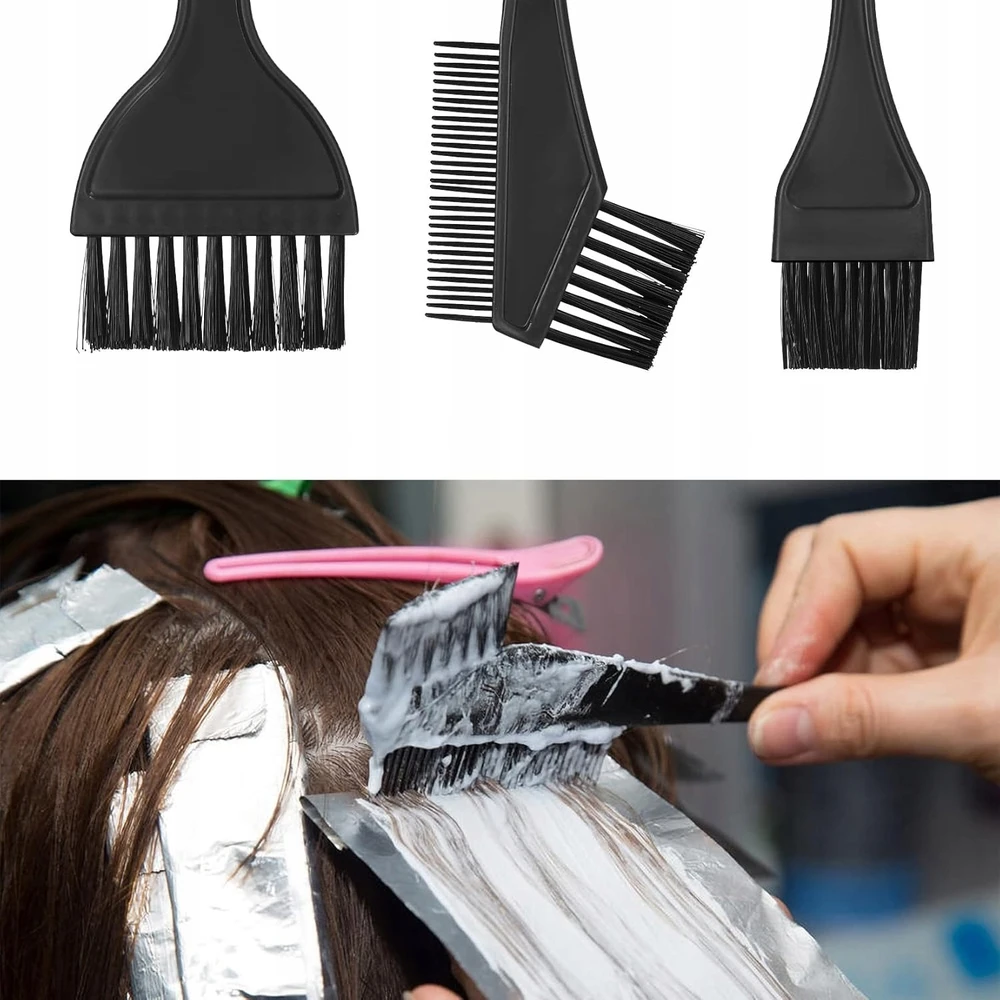 Bez Marki PLAUKŲ DAŽYMO ŠEPEČETĖS ŠUKOS DUBENIS 4 Vnt. PLASTIKAS
