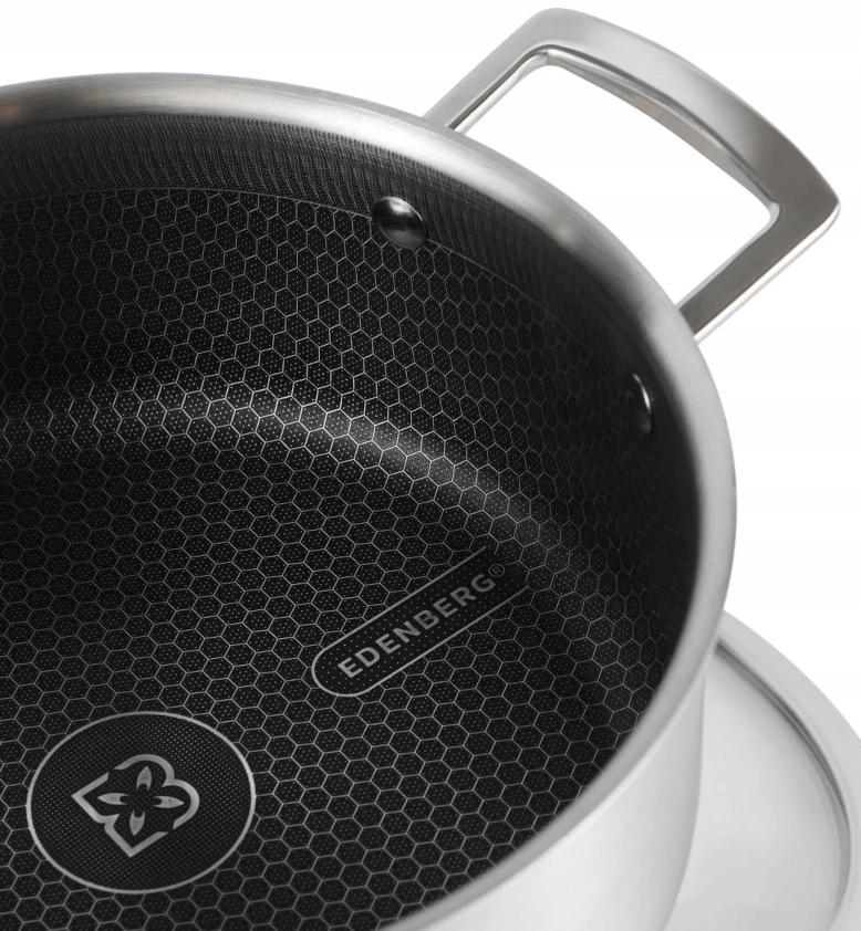Bez Marki Plieninis puodas su nepridegančia danga HOONEY COB 20cm 3.6L 7683