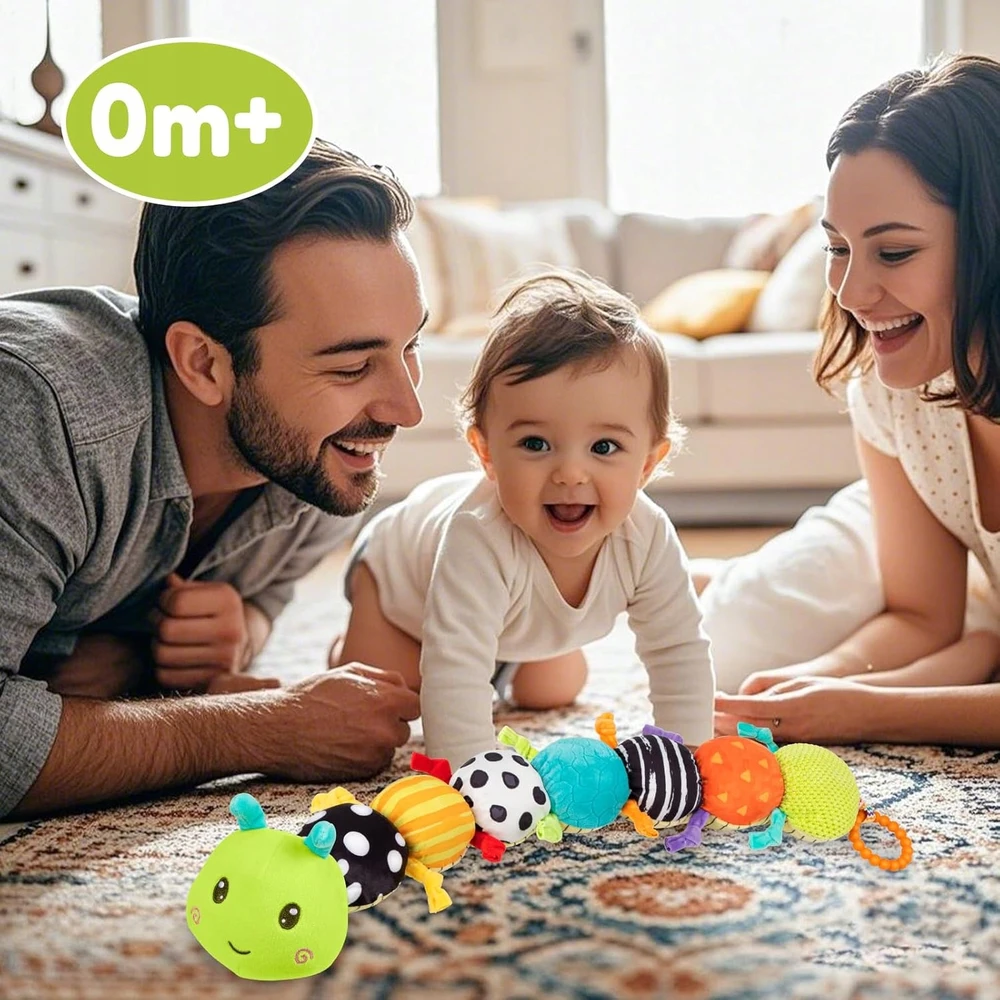 Bez Marki Pliušinis muzikinis vikšrų jutimo žaislas kūdikiams