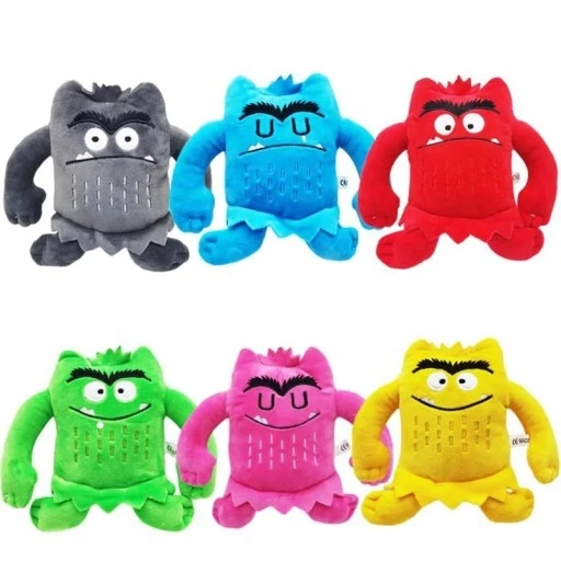 Bez Marki Plush Monsters Color Emotions – 6 dalių rinkinys