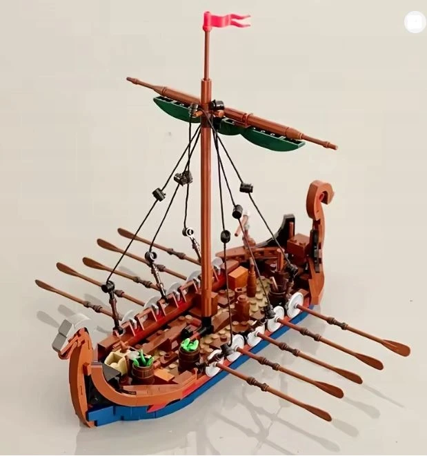 Bez Marki Plytos, suderinamos su L3GO Viking Ship Pirate Knights 463 elementais