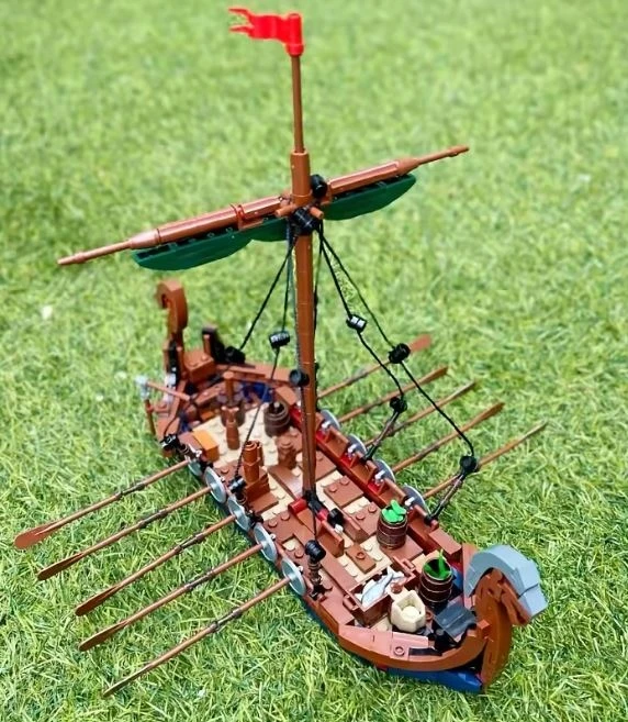 Bez Marki Plytos, suderinamos su L3GO Viking Ship Pirate Knights 463 elementais