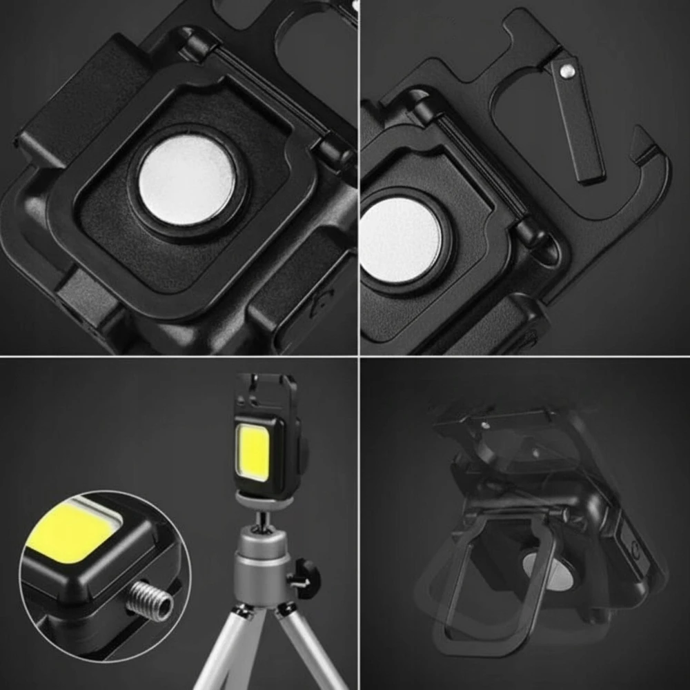 Bez Marki POCKET LAMP kelių LED mini USB magnetinių raktų pakabuko raktų pakabuko atidarytuvas