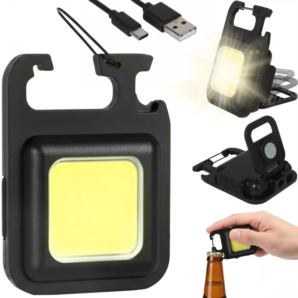 Bez Marki POCKET LAMP kelių LED mini USB magnetinių raktų pakabuko raktų pakabuko atidarytuvas