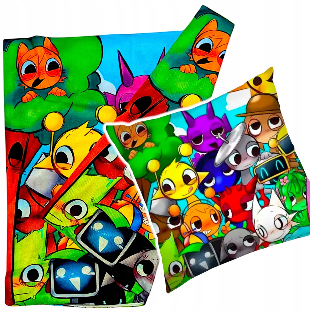 Bez Marki POSZEWKA OZDOBNA DEKORACYJNA NA PODUSZKĘ JAŚKA 45x45 INCREDIBOX SPRUNKI