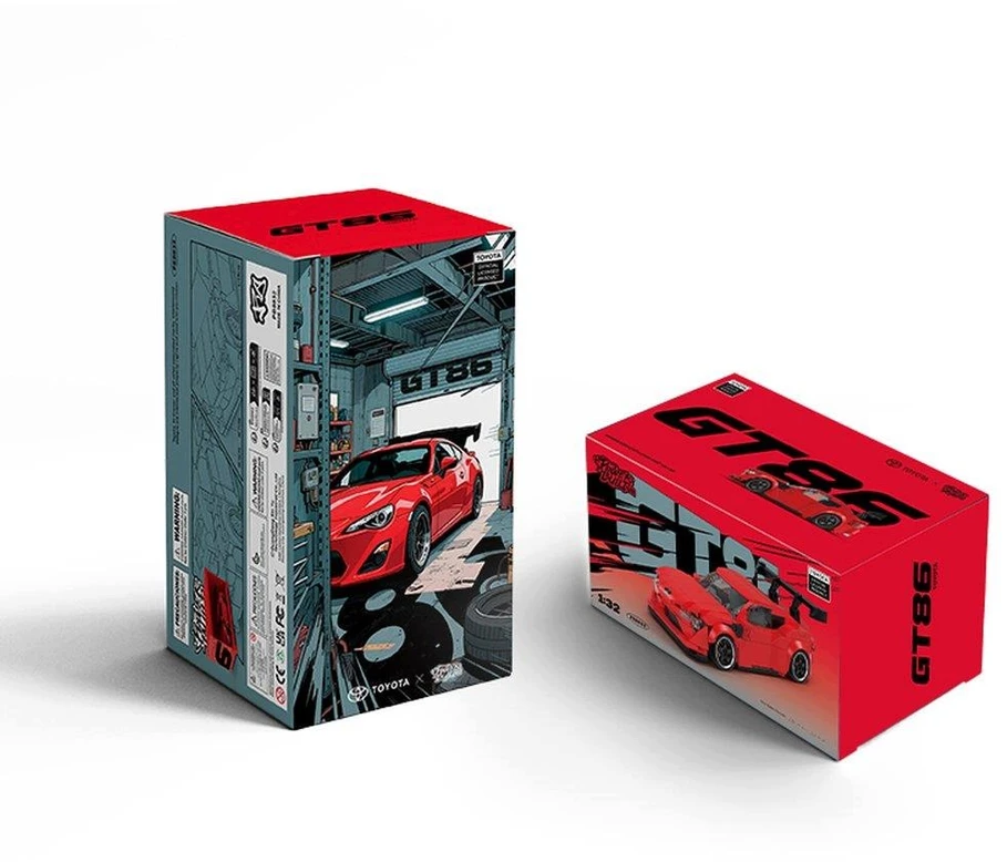 Bez Marki PowerBuild Blocks Automobilis Toyota GT86 417 el. 1:32 „Toyota Sport“ licencija