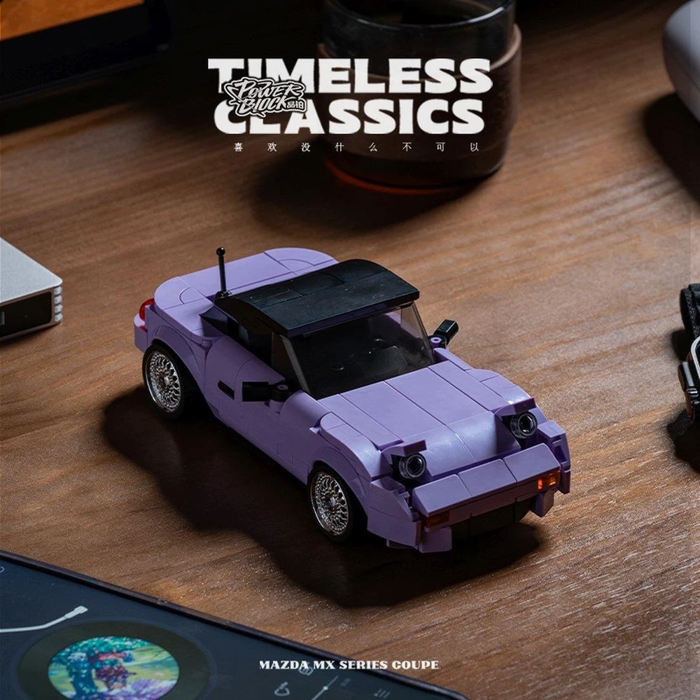Bez Marki PowerBuild Blocks Car Timeless Classics Miata 370 el. 1:32 Rodsteris