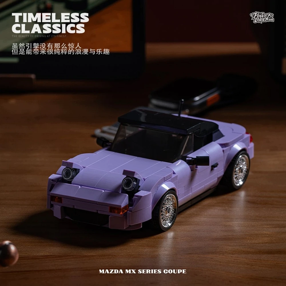 Bez Marki PowerBuild Blocks Car Timeless Classics Miata 370 el. 1:32 Rodsteris