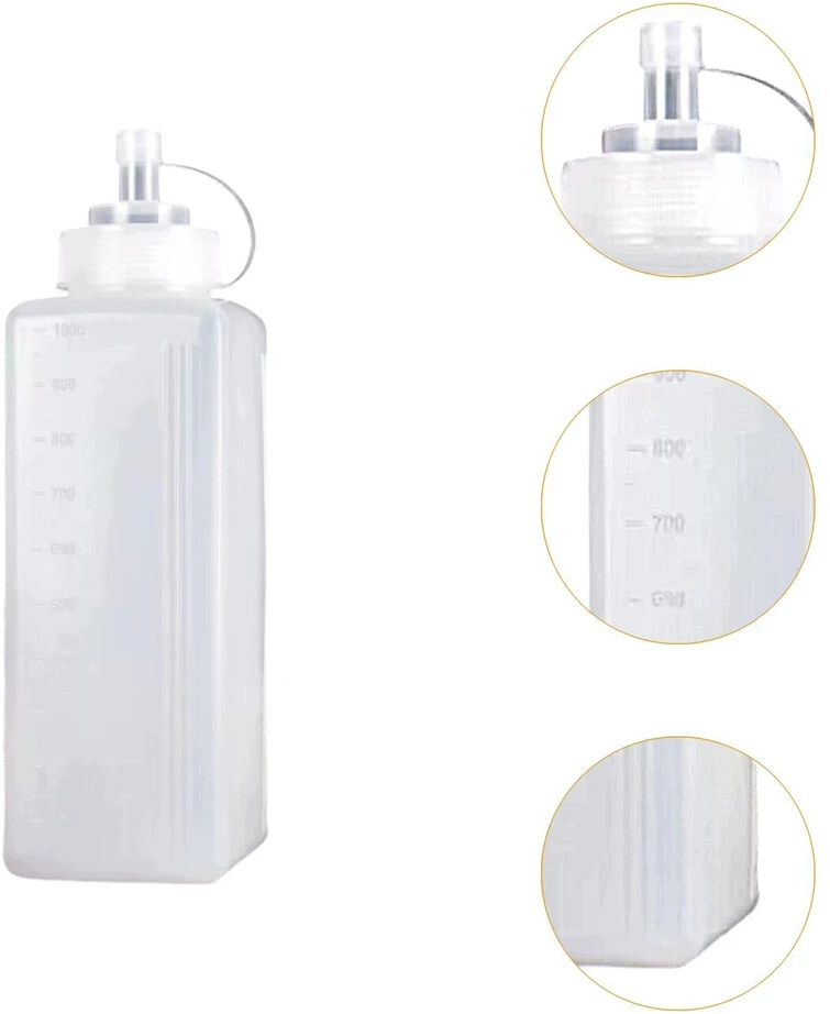 Bez Marki Prieskonių išspaudžiamas buteliukas, naudojamas namuose, plačiai atvertas, daugkartinio naudojimo, 1000 ml