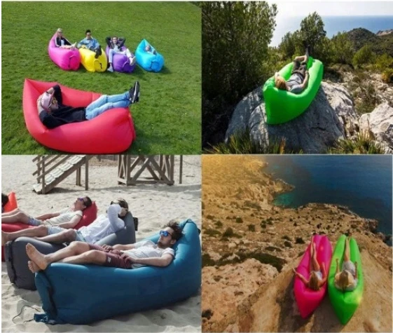 Bez Marki Pripučiamas Lazy Bag Air Sofa – patogus čiužinys kelionėms ir laisvalaikiui