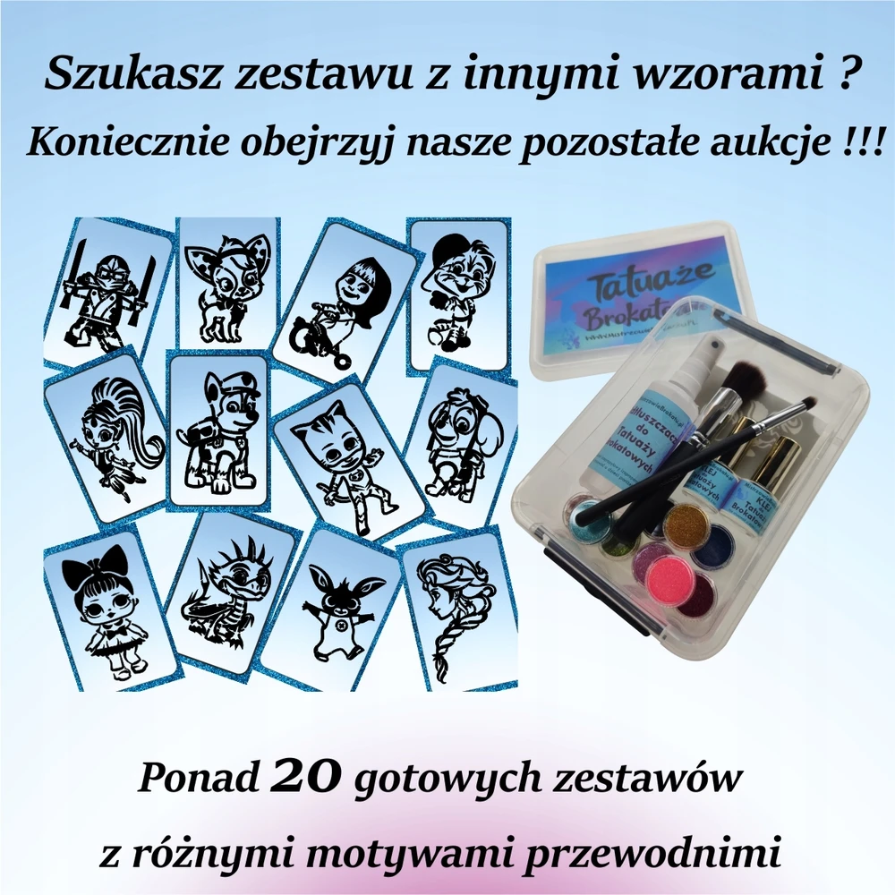 Bez Marki PROFESIONALIEJI GLITTER TATTUOS KLIJAI 14 DIENŲ