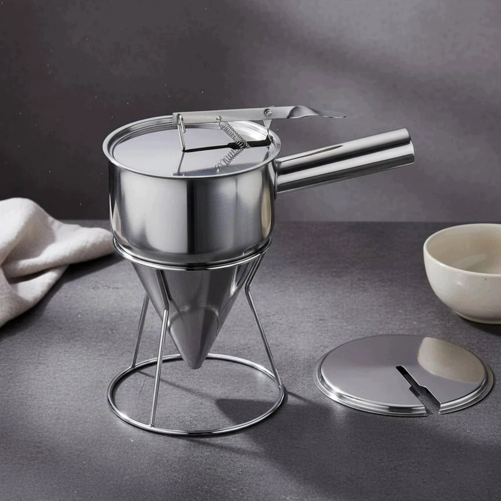 Bez Marki Profesjonalny dozownik do Batter Lejek kuchenny su drutem 1200ML 8MM W Pokrywa