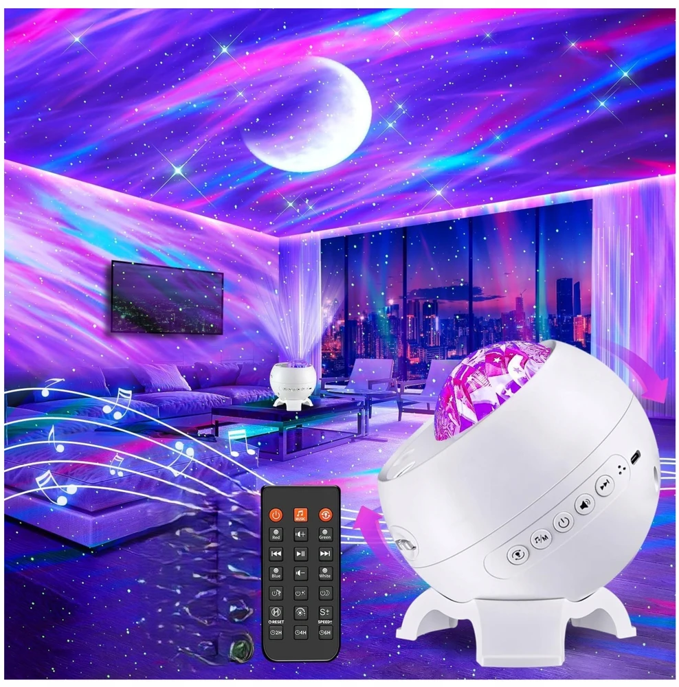 Bez Marki Projektorius Galaxy Do Sypialni Pokoju Dziecka Lampka Gwiazd Biay Szum + Pilot