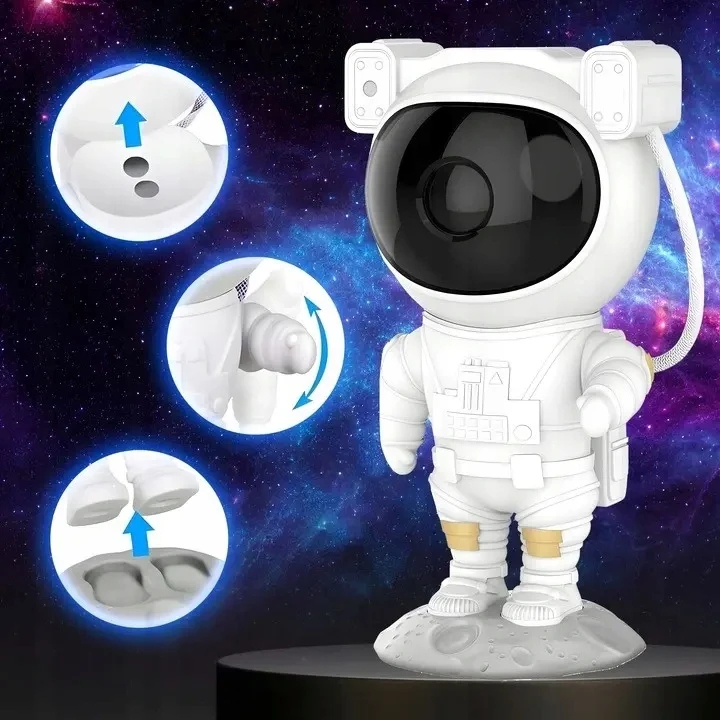 Bez Marki Projektorius GWIAZD ASTRONAUTA LAMPKA LED NOCNA RZUTNIK DLA DZIECI Z PILOTEM