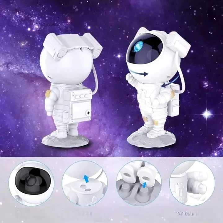 Bez Marki Projektorius GWIAZD ASTRONAUTA LAMPKA LED NOCNA RZUTNIK DLA DZIECI Z PILOTEM