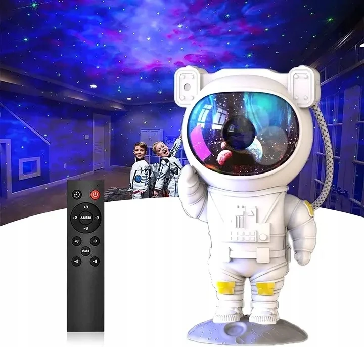 Bez Marki Projektorius GWIAZD ASTRONAUTA LAMPKA LED NOCNA RZUTNIK DLA DZIECI Z PILOTEM