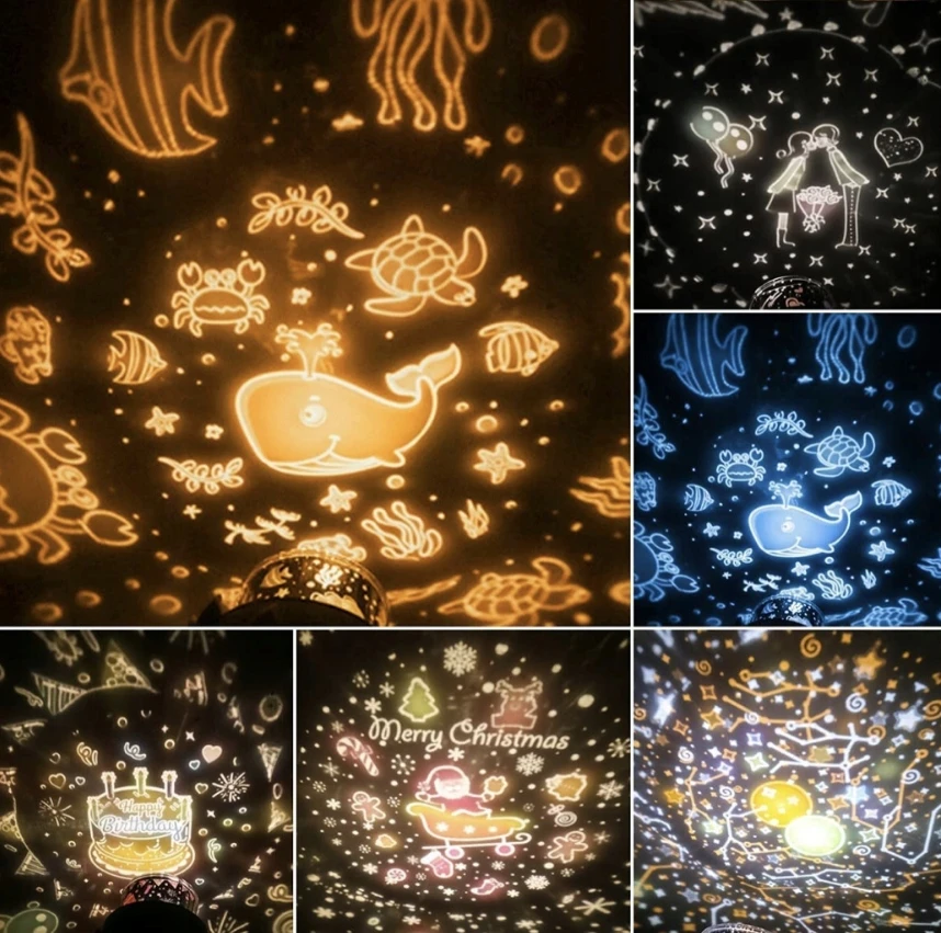 Bez Marki Projektorius gwiazd vaikams rzutnik królik lampka nocna led 3w1