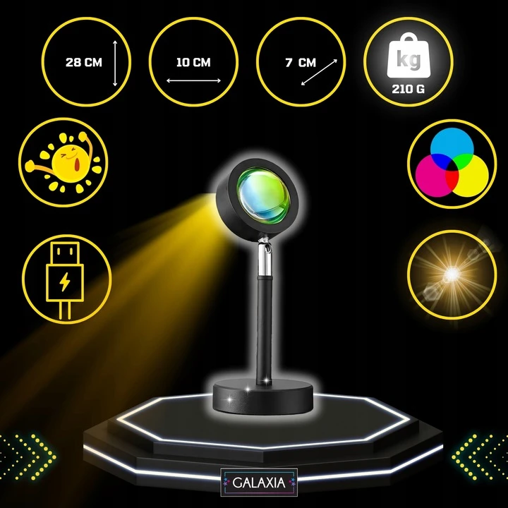 Bez Marki Projektorius Saulėlydžio Efektas, Rgb Spalvos, Valdomas Pulteliu