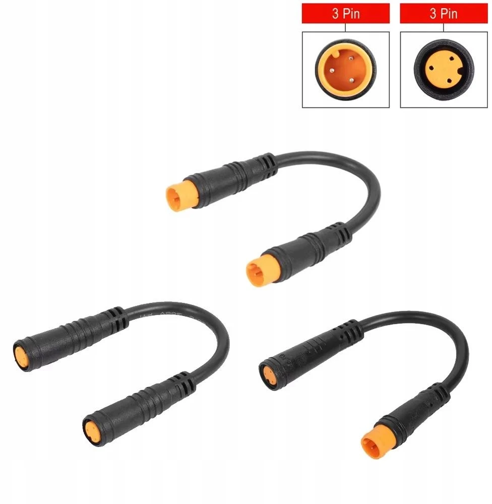 Bez Marki Przedłużacz,3Pin Wodoodporne dalys wtykowe Komponenty,DIY Line żeńskie