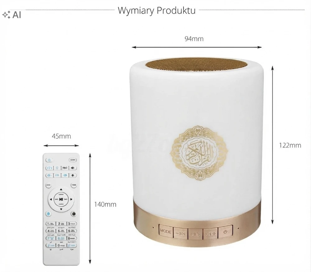Bez Marki PRZENOŚNA BEZPRZEWODOWA BLUETOOTH LAMPKA Z GŁOŚNIKIEM SMARTTOUCH KOLOROWA