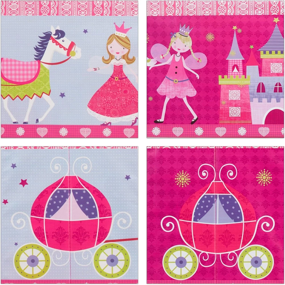 Bez Marki PUDEŁKO DO SIEDZENIA DLA DZIECI 50L RÓŻOWE KSIĘŻNICZKA 60,5X30,5X36CM
