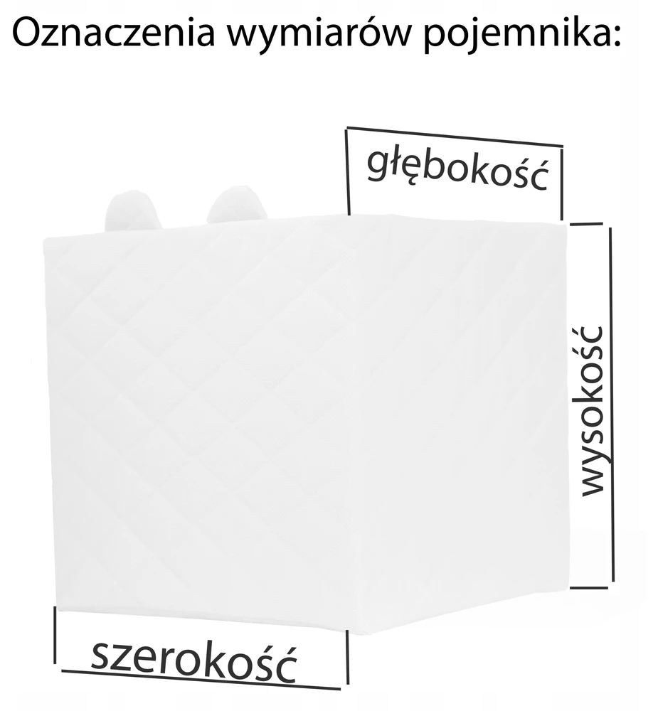 Bez Marki Pudełko Pojemnik Krepšys na zabawki miętowy